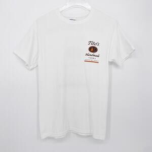 Vintage Tito’s‎ Taste Tester T-shirt White Unisex Size Small Austin Texas Heavy